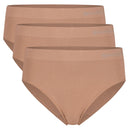Bamboo Basics - Zachte Naadloze hoge slips dames 3-pack Belle - Huidskleur