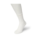 Bonnie Doon off white roll down damessok met brede boord gedragen op wit mannequinbeen gefotografeerd tegen witte achtergrond