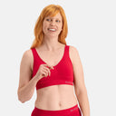 Bamboo Basics - Naadloze Voorgevormde BH Fleur - Rood