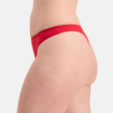 Bamboo Basics - Naadloze strings Thongs dames 3-pack Lola - Rood