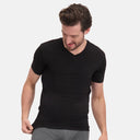 Bamboo Basics - Heren T-shirt V-hals 2-pack Velo - Zwart