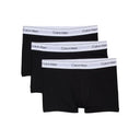 Calvin Klein 3-pack heren boxershorts zwart katoen, logo tailleband, duurzaam en ademend herenondergoed
